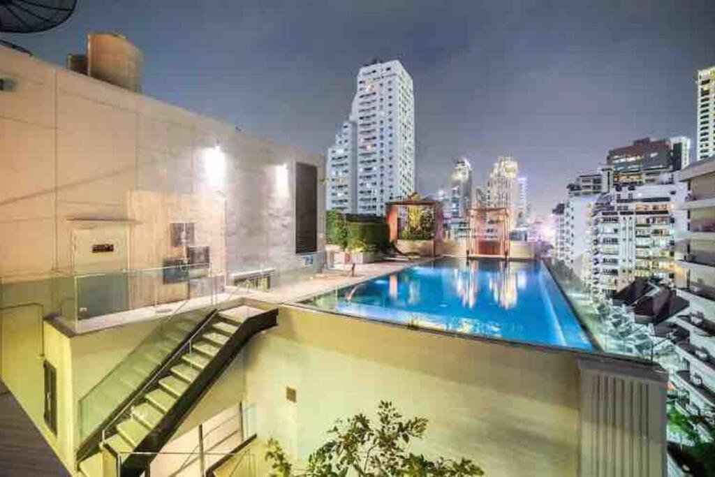 Stylish 1 Bedroom, Nice Pool,Bts Asok, Sukhumvit Bangkok Exterior foto